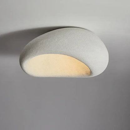 Modern gray concrete cream ceiling lamps chandelier bedroom light
