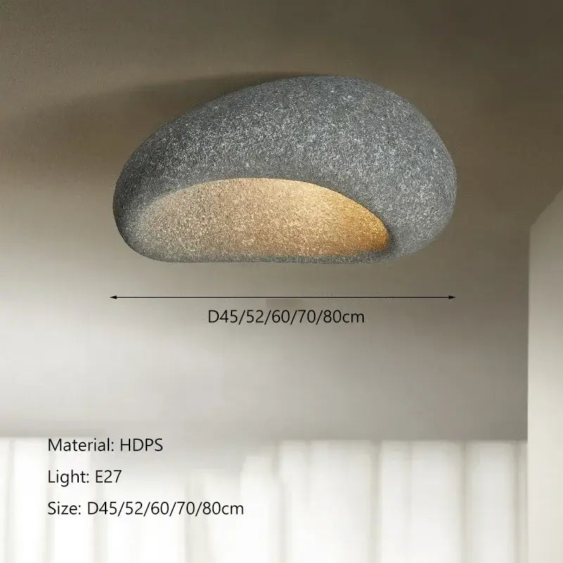 Modern gray concrete cream ceiling lamps chandelier bedroom light