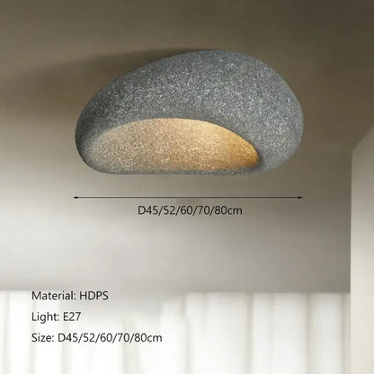 Modern gray concrete cream ceiling lamps chandelier bedroom light