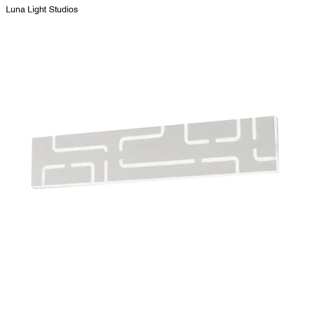 Modern gray geometric led wall sconce bedroom warm white light