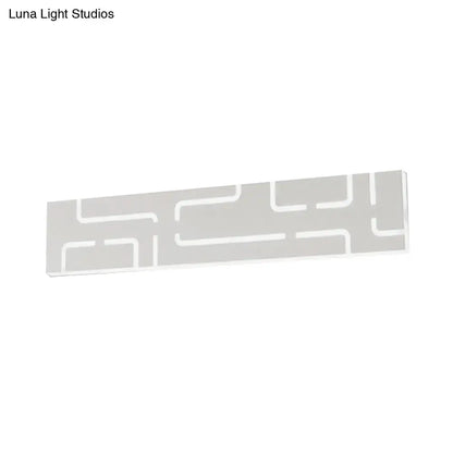 Modern gray geometric led wall sconce bedroom warm white light