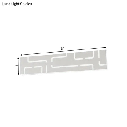 Modern gray geometric led wall sconce bedroom warm white light