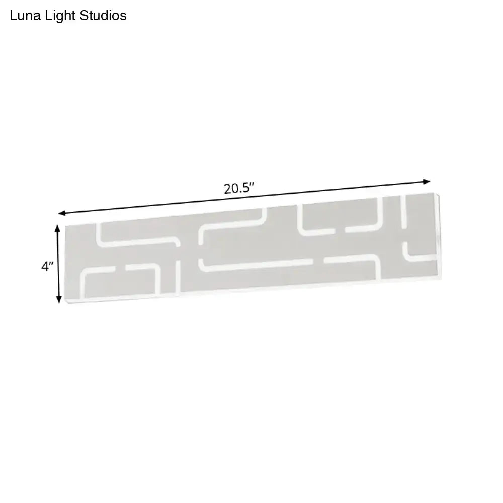 Modern gray geometric led wall sconce bedroom warm white light
