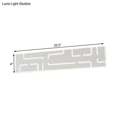 Modern gray geometric led wall sconce bedroom warm white light