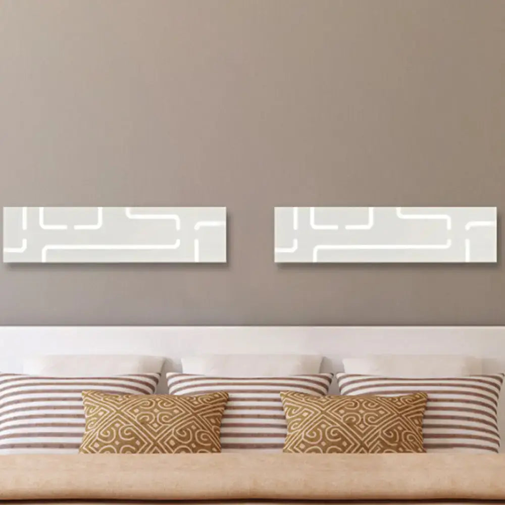 Modern gray geometric led wall sconce bedroom warm white light