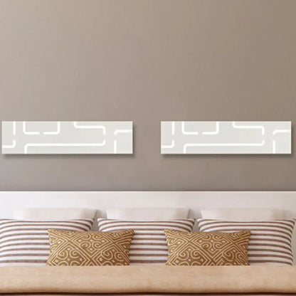 Modern gray geometric led wall sconce bedroom warm white light
