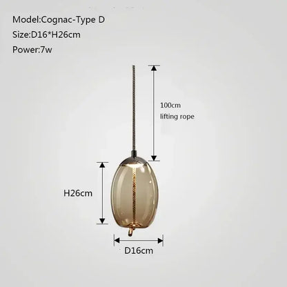 Modern gray glass chandelier knot pendant lamp for dining room