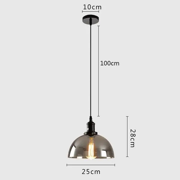 Modern gray glass pendant light set of 4 dining room lighting