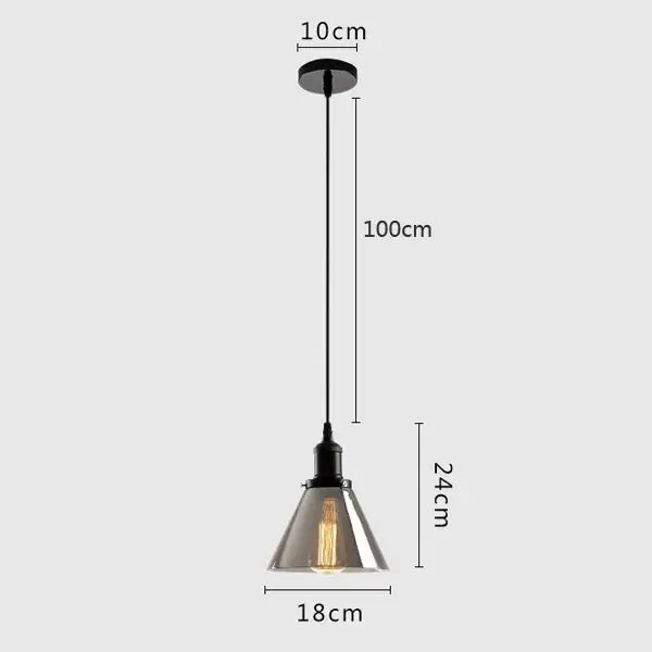 Modern gray glass pendant light set of 4 dining room lighting