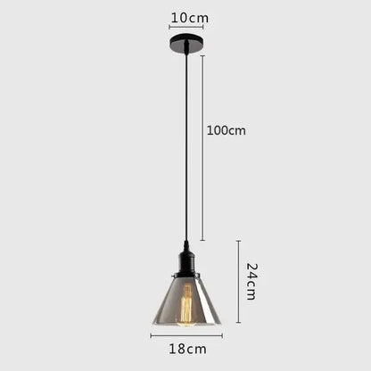 Modern gray glass pendant light set of 4 dining room lighting