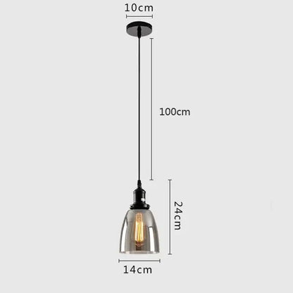 Modern gray glass pendant light set of 4 dining room lighting