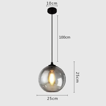 Modern gray glass pendant light set of 4 dining room lighting