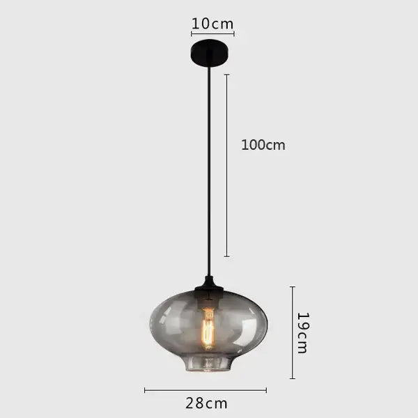 Modern gray glass pendant light set of 4 dining room lighting