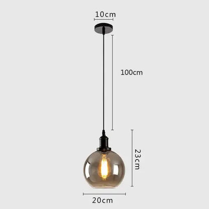 Modern gray glass pendant light set of 4 dining room lighting
