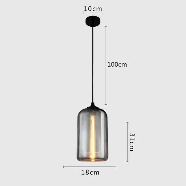 Modern gray glass pendant light set of 4 dining room lighting