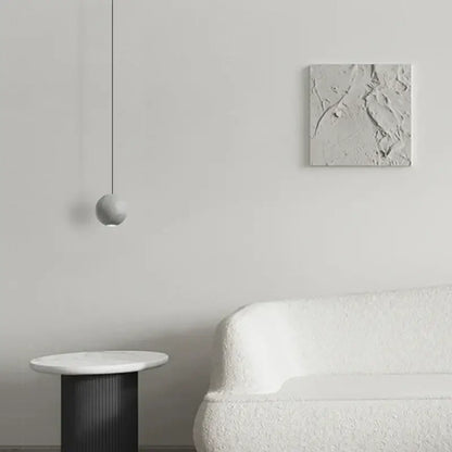 Modern gray & gold cement chandelier dining room pendant light