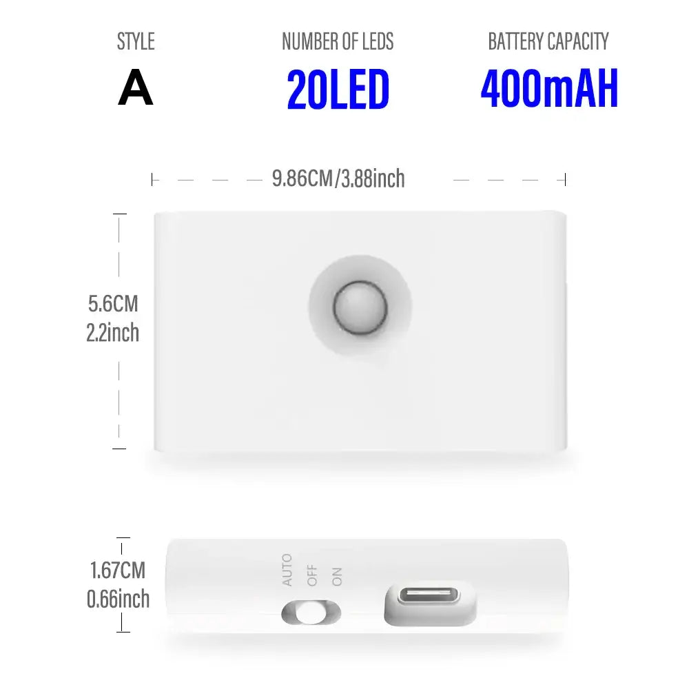 Modern gray induction night light motion sensor bedroom wall lamp