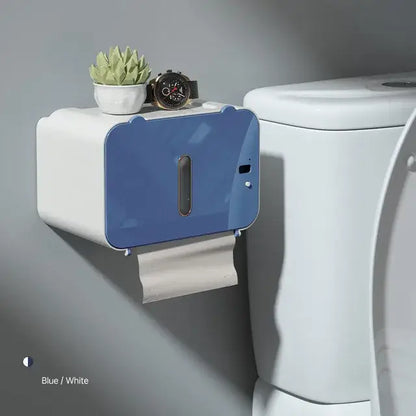 Modern gray induction toilet paper holder bathroom shelf