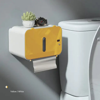 Modern gray induction toilet paper holder bathroom shelf