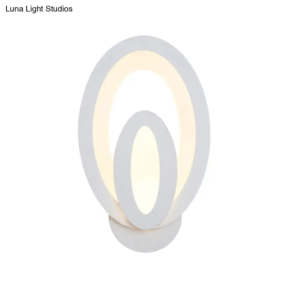 Modern gray layered square led wall sconce warm white bedroom light