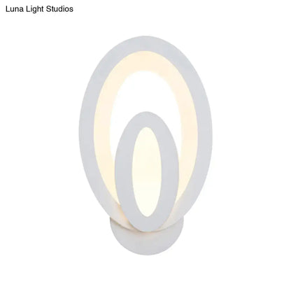 Modern gray layered square led wall sconce warm white bedroom light