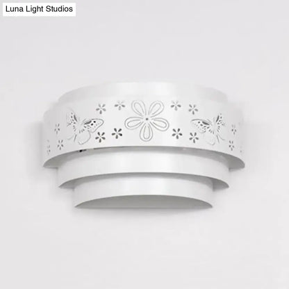 Modern gray metal wall sconce – living room warm glow light