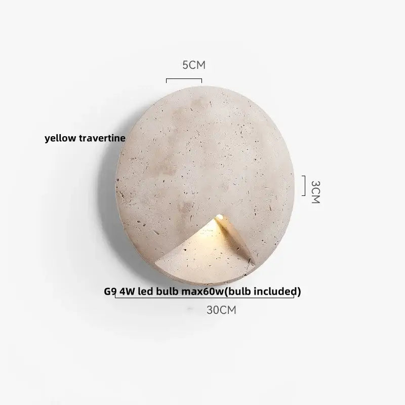 Modern gray stone double led wall lamp bedroom sconce