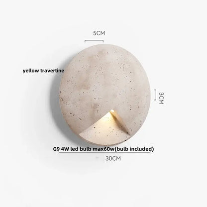Modern gray stone double led wall lamp bedroom sconce