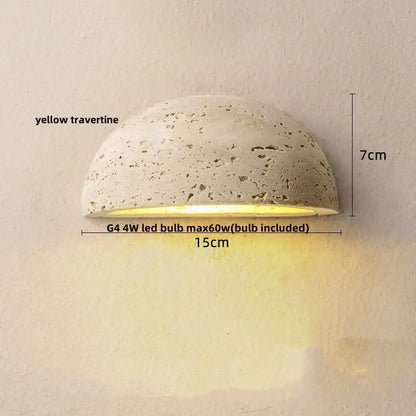 Modern gray stone double led wall lamp bedroom sconce