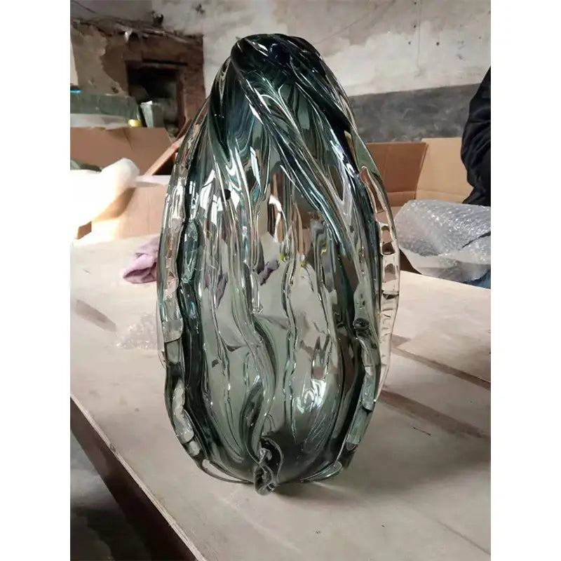 Modern gray swirl crystal table lamp bedroom night light