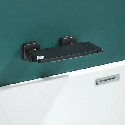 Modern gray wall mounted waterfall faucet set for bathroom shower