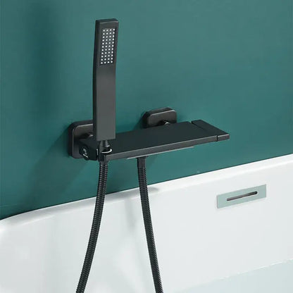 Modern gray wall mounted waterfall faucet set for bathroom shower