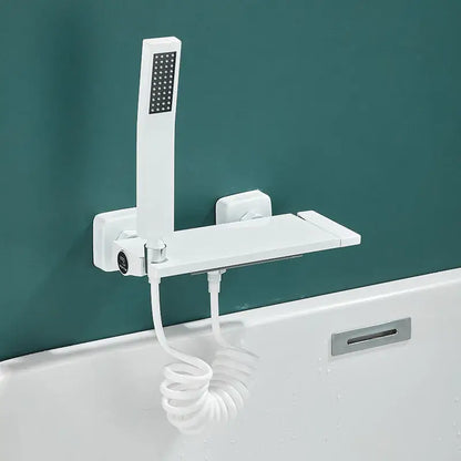 Modern gray wall mounted waterfall faucet set for bathroom shower