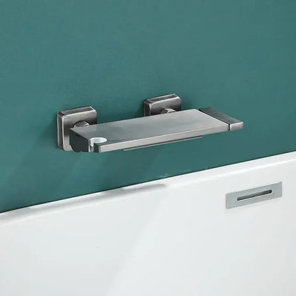 Modern gray wall mounted waterfall faucet set for bathroom shower