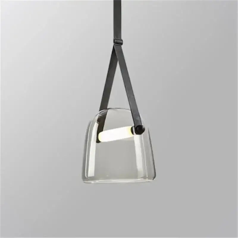 Modern gray & white glass chandelier living room light