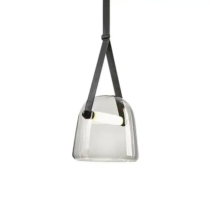 Modern gray & white glass chandelier living room light
