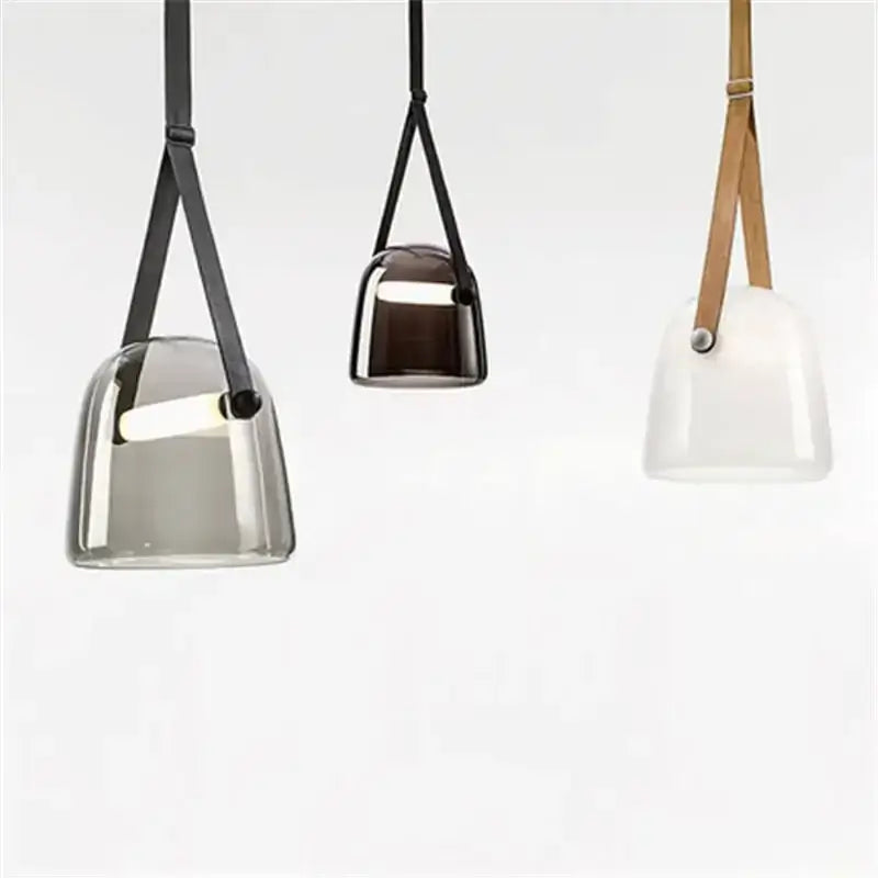 Modern gray & white glass chandelier living room light