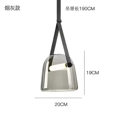 Modern gray & white glass chandelier living room light