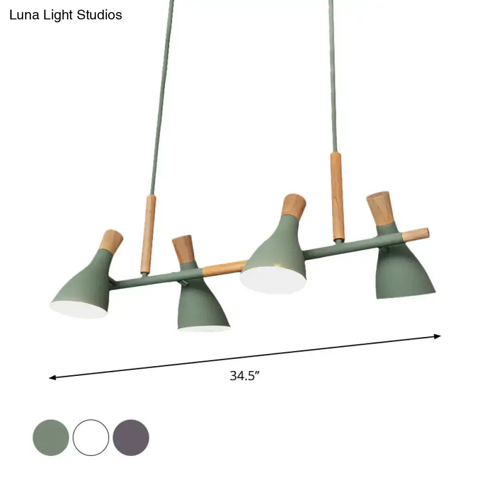 Modern green & grey kitchen pendant light e26 e27 bulb base