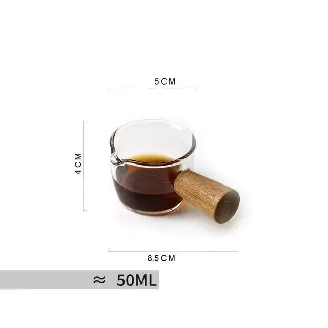 Modern green handle square glass mug kitchen drinking cup