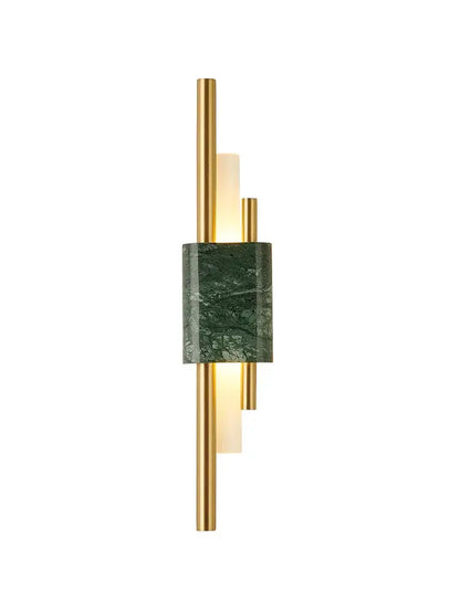 Modern green marble and gold light luxury wall lamp living room