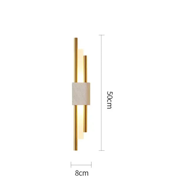 Modern green marble and gold light luxury wall lamp living room