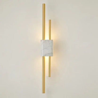 Modern green marble and gold light luxury wall lamp living room