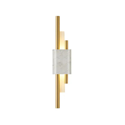 Modern green marble and gold light luxury wall lamp living room