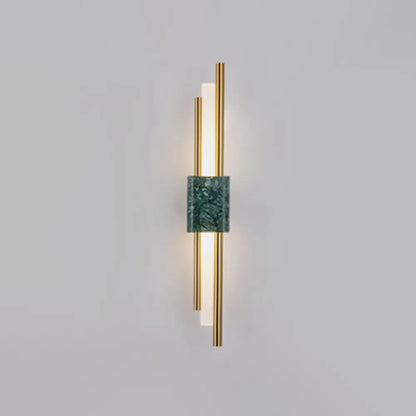 Modern green marble and gold wall sconce light bedroom decor