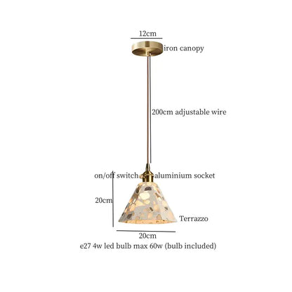 Modern green marble led pendant light – kitchen lighting fixture