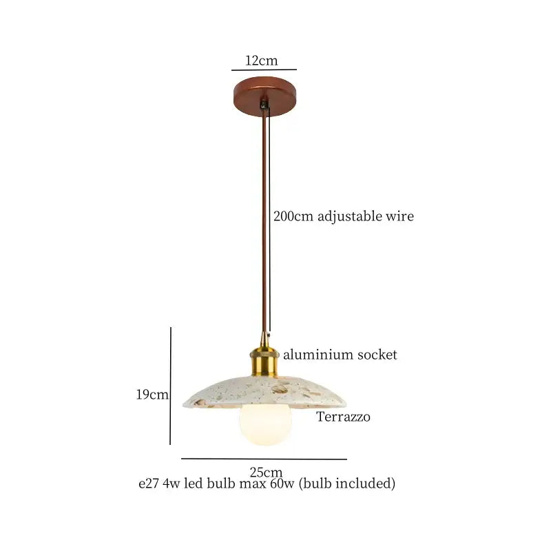 Modern green marble led pendant light – kitchen lighting fixture