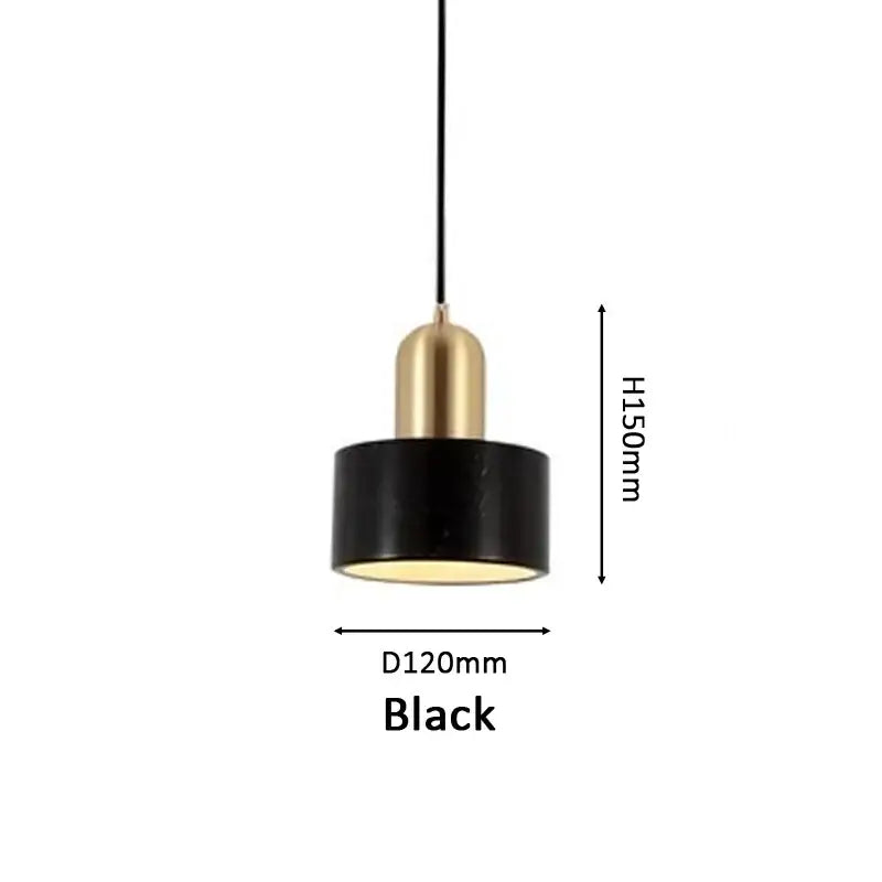 Modern green marble pendant light for dining room