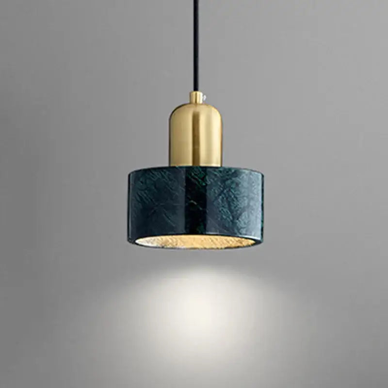 Modern green marble pendant light for dining room