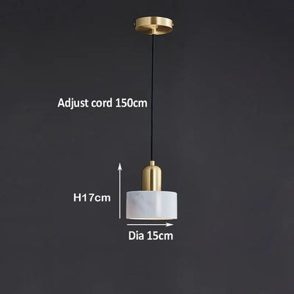 Modern green marble pendant light for dining room